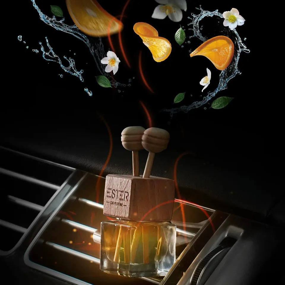 Ester Premium car perfume with aromatherapy featuring refined scents (citrus, floral, aromatic, spicy, sweet)